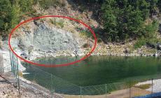 Costone roccioso crolla nella diga del Taro