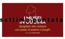  I Musei in cucina: Spaghetti alla chitarra con pasta di salame e funghi