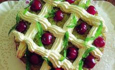 Ricetta del giorno - Torta di menta e ciliege