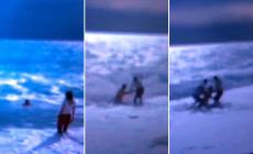 Sgarbi rischia di affogare, lo salvano la figlia e il bagnino - Video