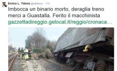 Treno merci deraglia a Guastalla, ferito il macchinista