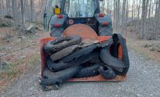 Finalmente rimossi i copertoni dal bosco