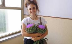 I maxi-carciofi in fiore sbocciati a Felegara