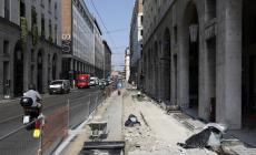 Nuova tappa del cantiere in via Mazzini: chiuso l'incrocio con via Garibaldi. Bus deviati - Foto