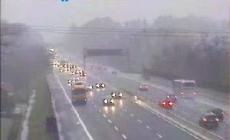 Nubifragio: 7 chilometri di coda sull'A1 tra Piacenza e Fiorenzuola