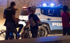 Agenti e lampeggianti sotto la Pilotta