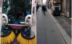 La spazzatrice per marciapiedi passa l'esame
