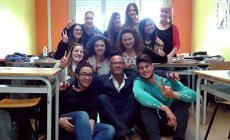 Selfie con il professore e il campione 