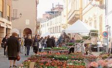 Via Farini: fino a sera il Mercato dei fiori
