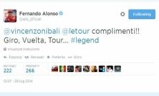Alonso: "Nibali leggenda"