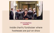 Financial Times "Ricchi e top manager palpeggiano le hostess a  una cena di beneficenza"