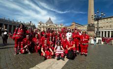 I volontari di Parma davanti a Papa Francesco