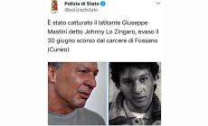 Arrestato dalla polizia Johnny 'lo zingaro'. Era alla settima evasione
