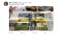Cuori giallo e blu e Gazzetta: il "buongiorno" del neo proprietario del Parma