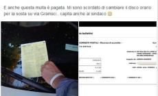 Il sindaco Massari prende una multa e la posta su Facebook