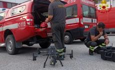I piloti di droni dei vigili del fuoco di Parma Biggi e Gabriele a Udine per cercare il ragazzo disperso nel Natisone