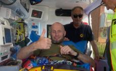 Seirs, andata e ritorno a Parma con un ferito ucraino