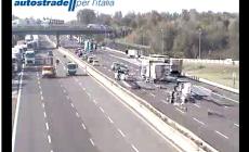 Chiuso il  tratto della A1 fra Modena Nord e Valsamoggia in direzione Bologna