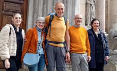 Il pellegrino Elviri ha vinto la sfida: a piedi da Canterbury a Fidenza