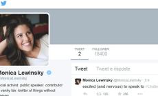  Monica Lewinsky sbarca su Twitter, grana per Hillary