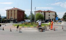 Ramiola, iniziati i lavori nella rotatoria 