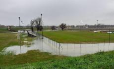 Allagato il campo sportivo di Zibello