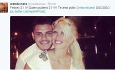 Wanda e Icardi, gli auguri e la scopa