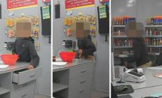 Baby ladro al distributore si porta via l'incasso - Video