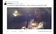 Liz si spoglia per Vieri, lui ritwitta