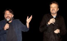 De Sica e Lillo a Parma: &laquo;Il nostro giallo che fa ridere, in pratica due film in uno. Un'offerta speciale&raquo;