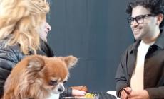 Tutti in coda per una firma del fotografo dei cani Navid Tarazi, sui social &egrave; "Doggodaily"