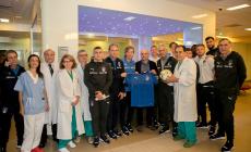 Azzurri in visita all'oncologia pediatrica di Parma 
