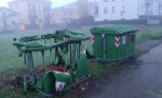 Bruciato nella notte un cassonetto del verde a Felegara
