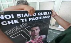 Ronaldo alla Juve: protesta di sindacati e operai licenziati della Fca Video