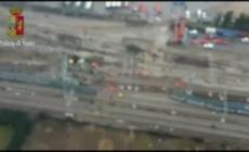 Treno deragliato: il disastro visto dall'alto