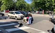 Ciclista investita all'incrocio fra via Solferino e stradone Martiri della Libertà