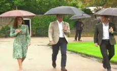 William e Harry al memoriale giardino in onore della madre