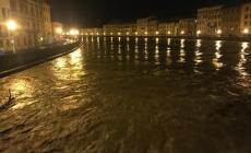 L' Arno in una notte è tornato fiume dopo mesi di siccità