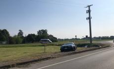  San Secondo, auto esce di strada e sbatte contro una centralina 