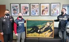 Restituita la "Donna distesa" di Salvatore Fiume rubata a Colorno nel 1993