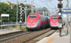 Sfilata di Frecciarossa e Italo in stazione: supertreni «dirottati» dalla linea AV - Foto