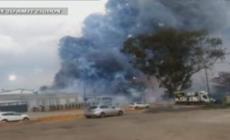 Incendio in deposito di fuochi d'artificio