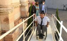 Adesso il Battistero  è davvero per tutti. Nuova rampa per l'accesso dei disabili