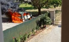 Auto in fiamme a Palasone di Sissa