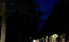 Viale Rustici, al buio da giorni la nuova pista ciclabile