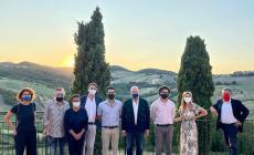 Il presidente della Regione Bonaccini in visita ai castelli del Ducato