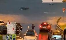 Nubifragio a Malpensa: dieci persone intrappolate nelle auto salvate dagli allagamenti