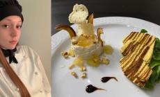 Cupola di Parmigiano con le pere e pane di ceci