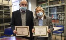 Elda e Rino, l'emozione di tornare sui banchi del liceo Marconi