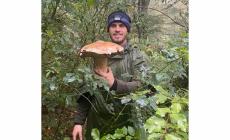 Il porcino di 1,5 kg trovato da Francesco